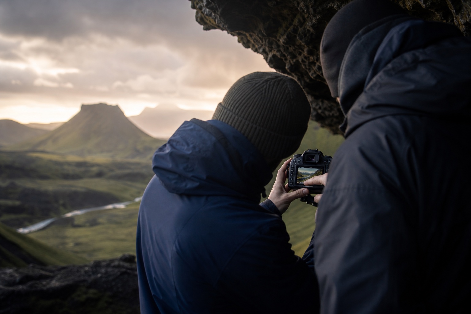 Photographer preparing to photograph Iceland